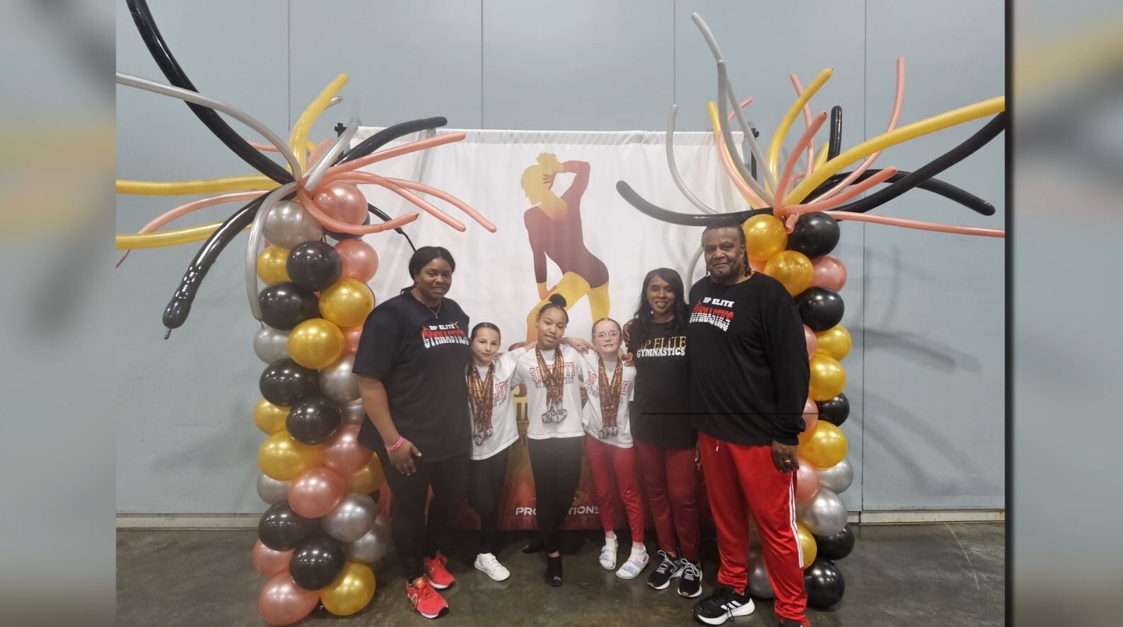 The local gymnastics team competes in international competition